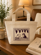 Pottering Cat - Canvas bag - "Stamp Collecting"