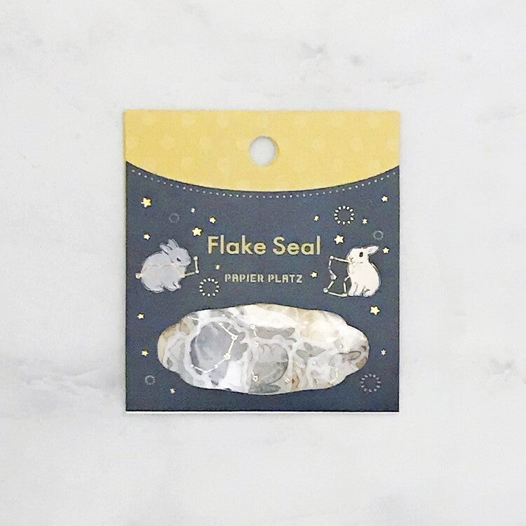 Schinako Moriyama 森山標子 Flake Seals 金箔貼紙 ~ Rabbit
