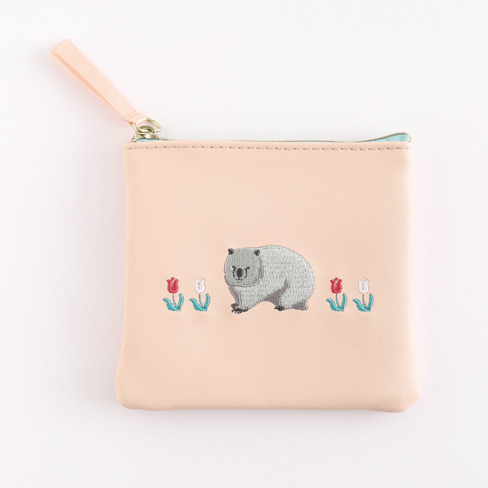 <Animal Department Store> Flat pouch with zipper - 共3款：quokka wallaby /Axolotl / wombat