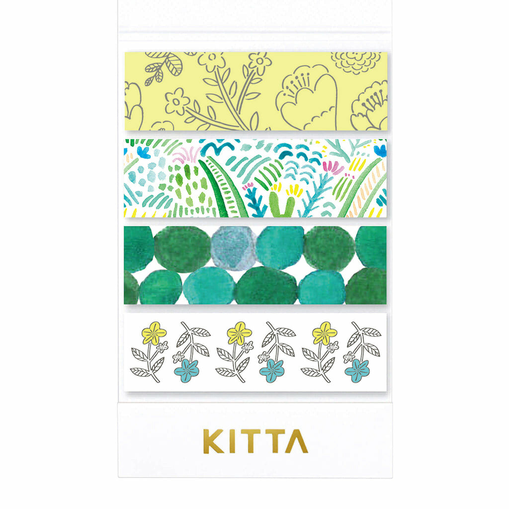 KITTA Washi Tape Flower Basic Reprinted Edition - Plant