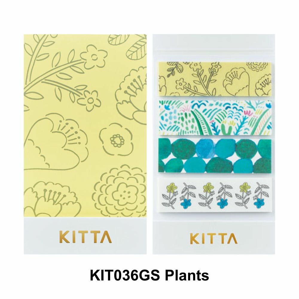 KITTA Washi Tape Flower Basic Reprinted Edition - Plant