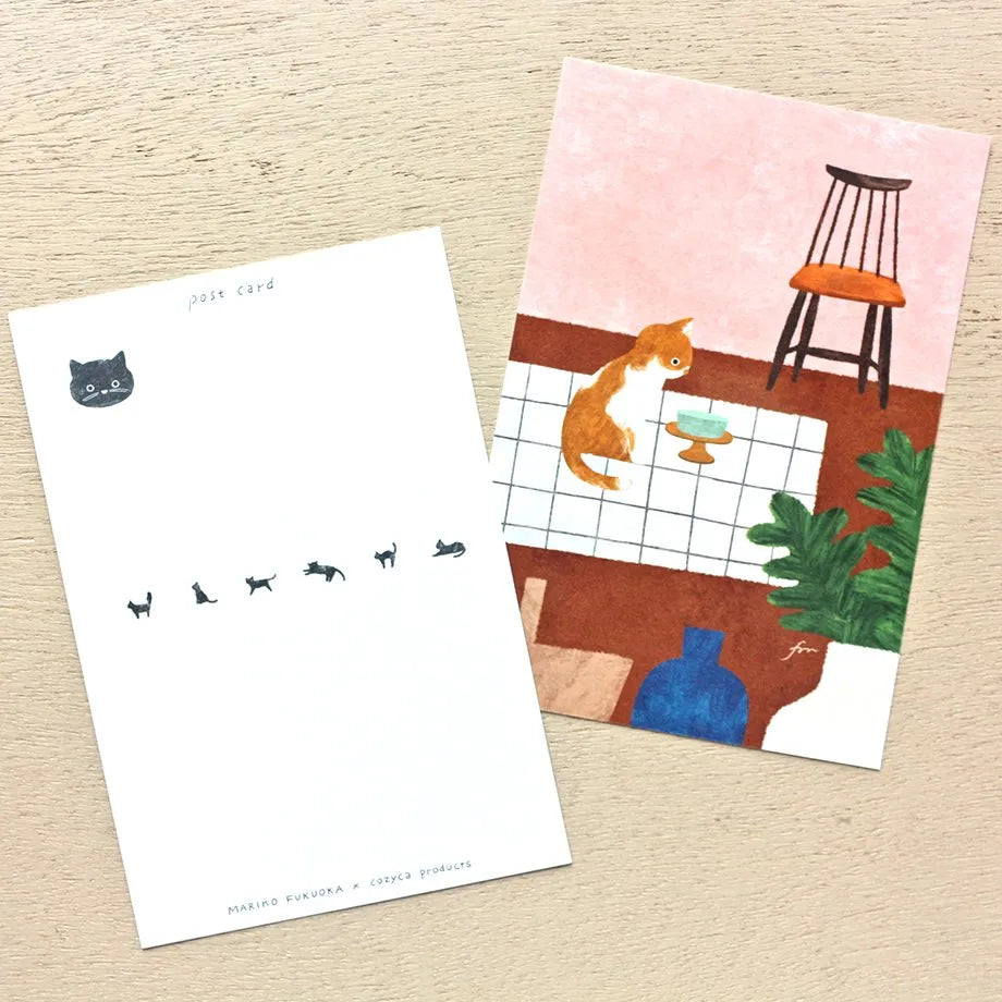 Mariko Fukuoka 福岡麻利子 Postcard Set - Meow