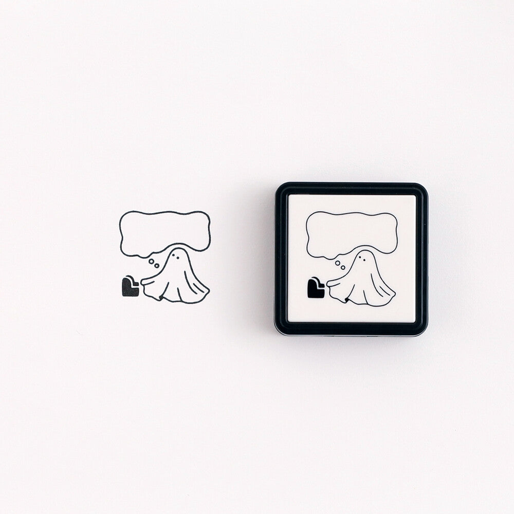 <Wearing Shoes Ghost> Portable Push-Button Stamp - Osuwari