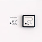 <Wearing Shoes Ghost> Portable Push-Button Stamp - Osuwari