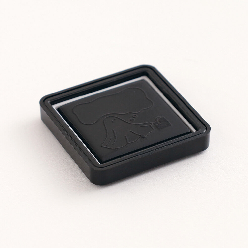 <Wearing Shoes Ghost> Portable Push-Button Stamp - Osuwari
