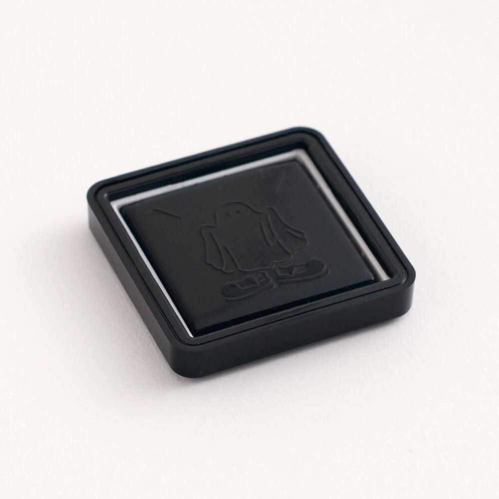 <Wearing Shoes Ghost> Portable Push-Button Stamp - Boo