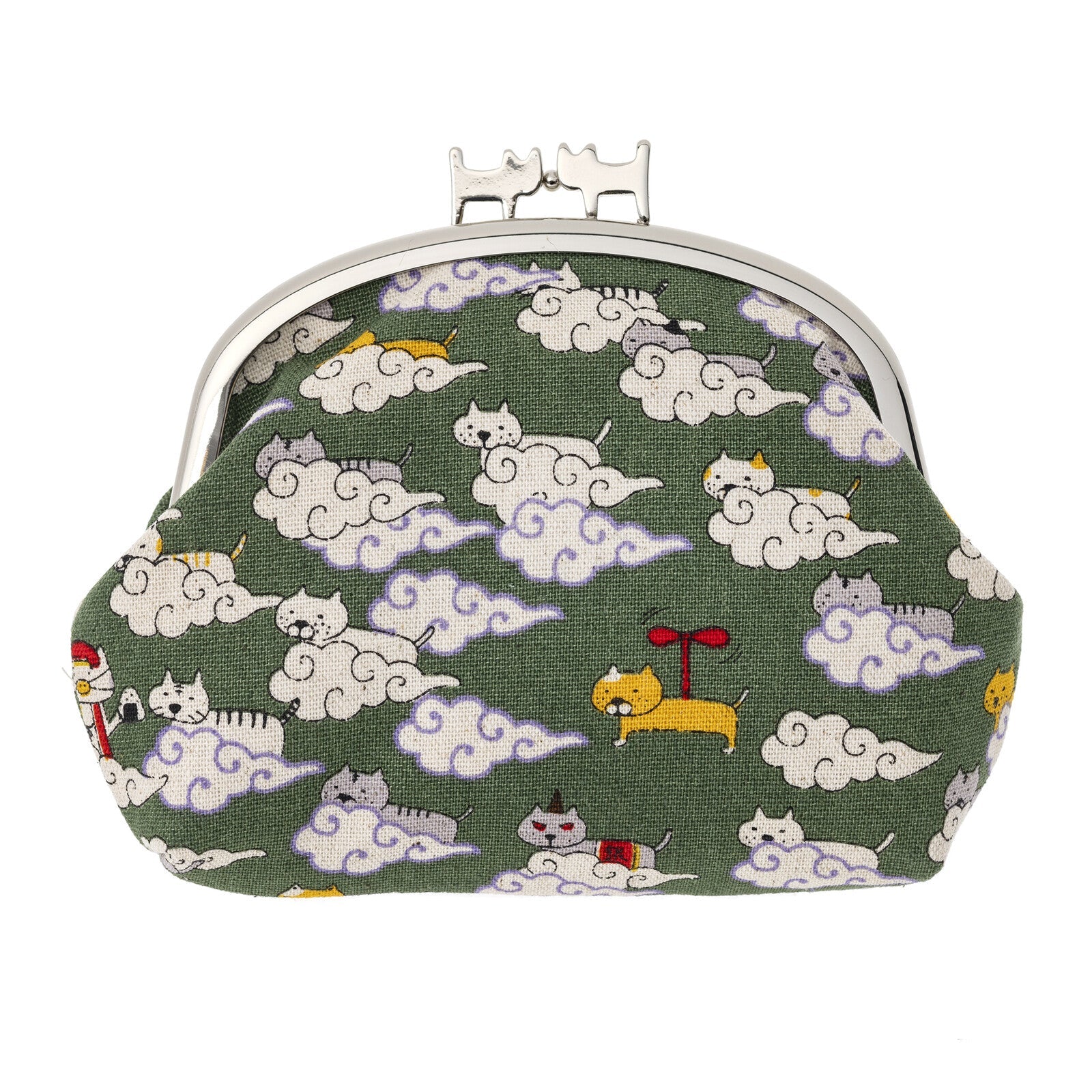 B-andyu Gamaguchi Purse 貓貓啪啪荷包仔 - 猫遊記 (綠)