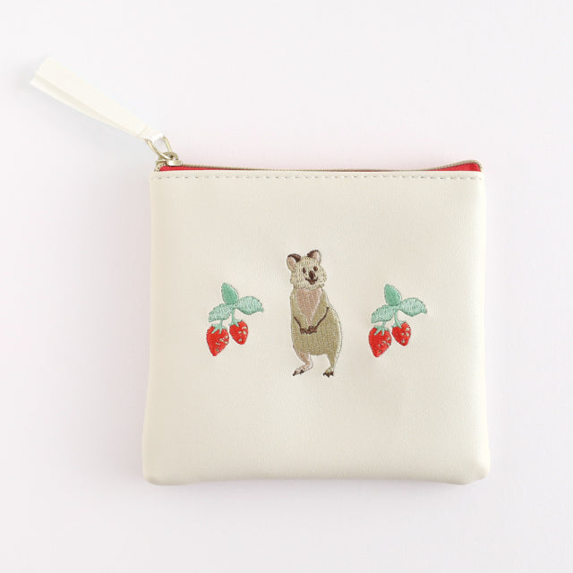 <Animal Department Store> Flat pouch with zipper - 共3款：quokka wallaby /Axolotl / wombat