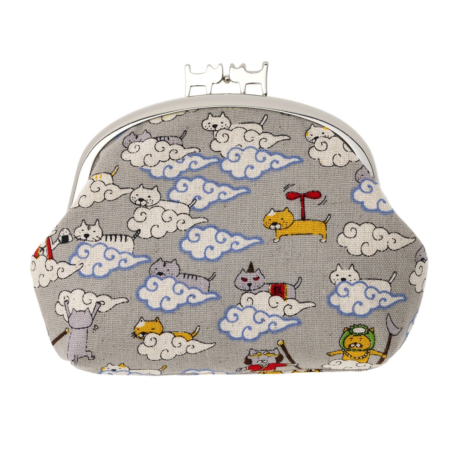 B-andyu Gamaguchi Purse 貓貓啪啪荷包仔 - 猫遊記 (灰)