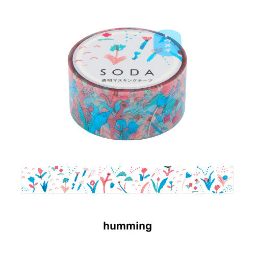 HITOTOKI SODA Transparent PET Masking Tape 透明紙膠帶 - Humming