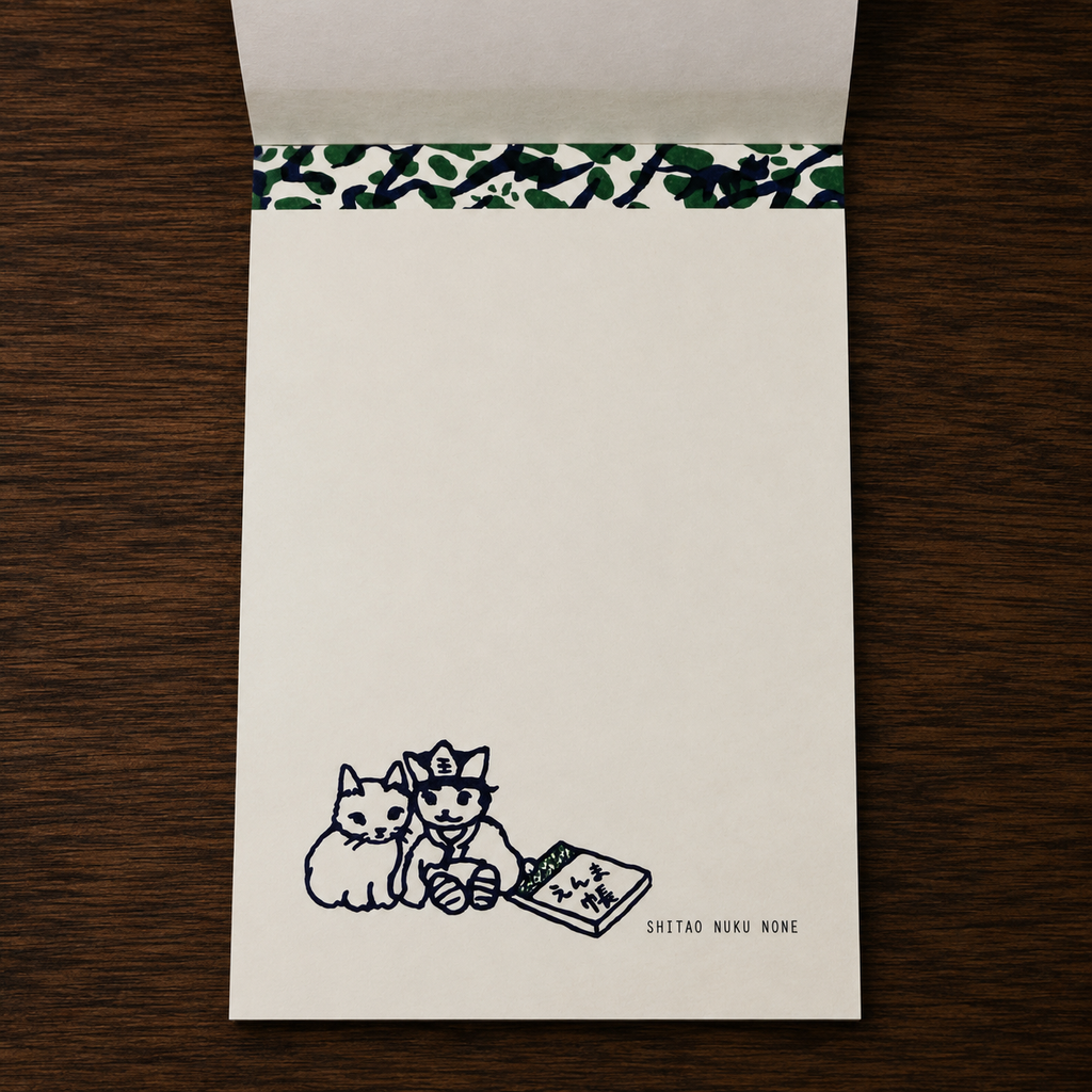 Pottering Cat Notepad - Marbling