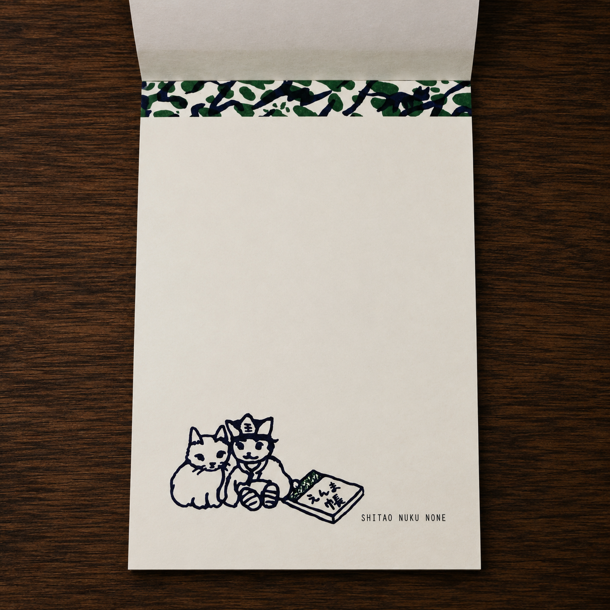 Pottering Cat Notepad - Marbling