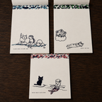 Pottering Cat Notepad - Marbling