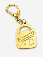 Pottering Cat Keyring - Polka dots bag