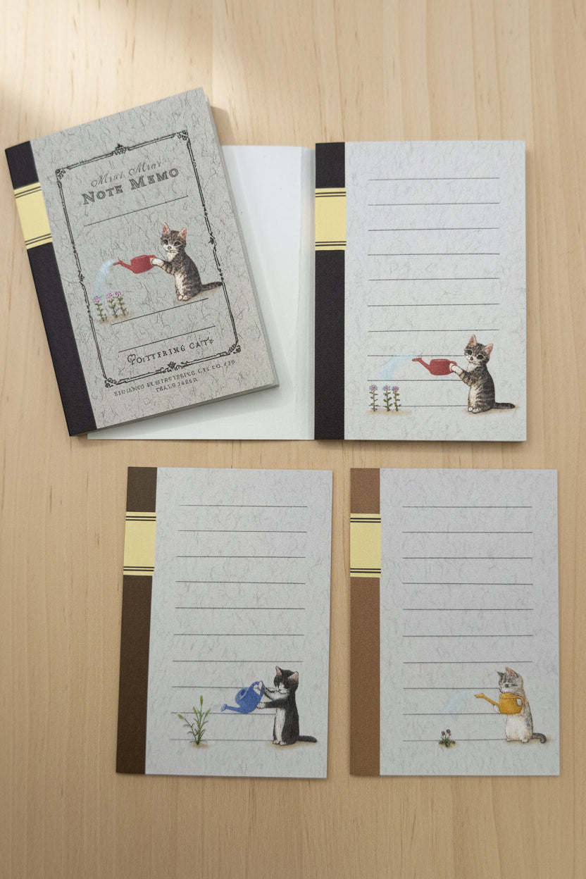 Pottering Cat Memo "Mini Watering Notepad"