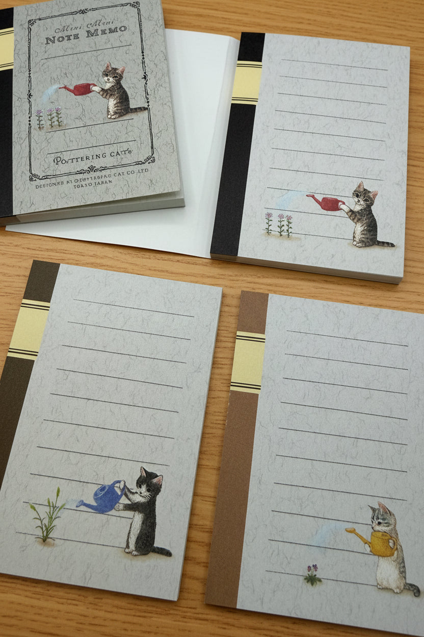 Pottering Cat Memo "Mini Watering Notepad"