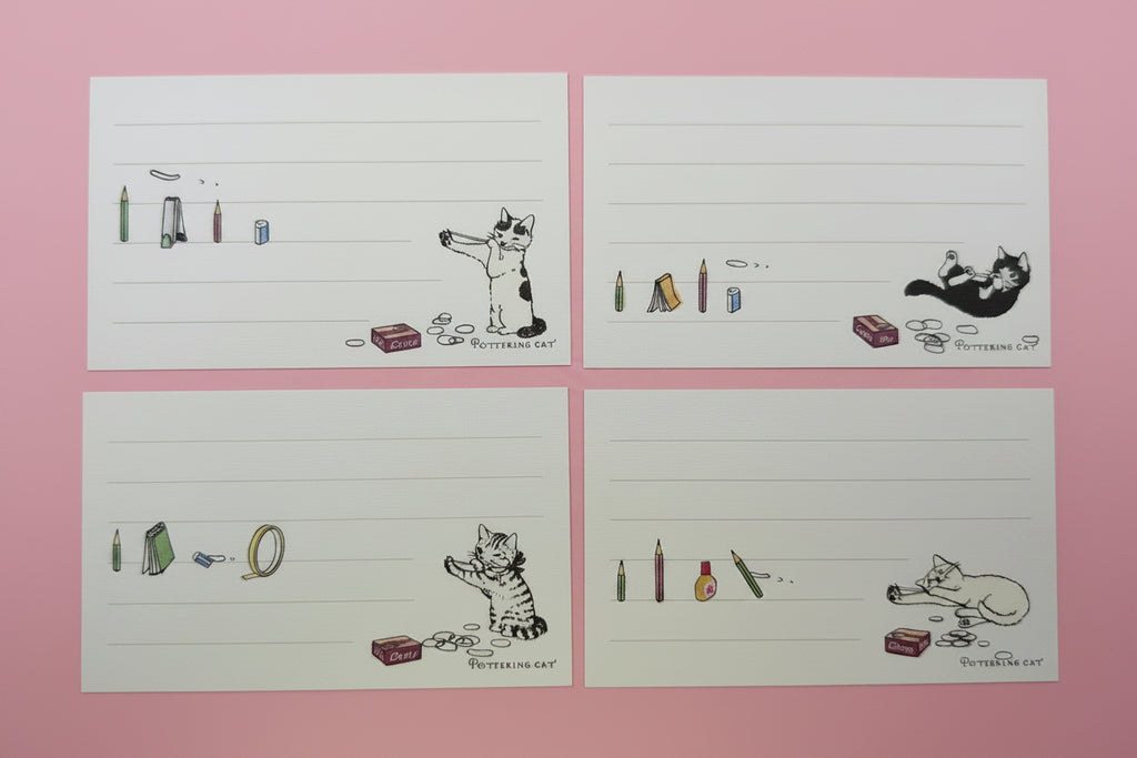 Pottering Cat Message Card - "Slingshot"
