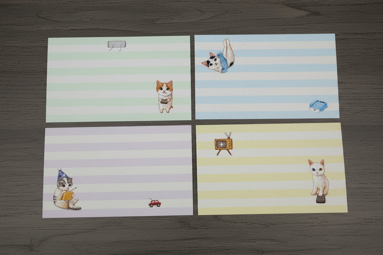 Pottering Cat Message Cards - "Remote Control"