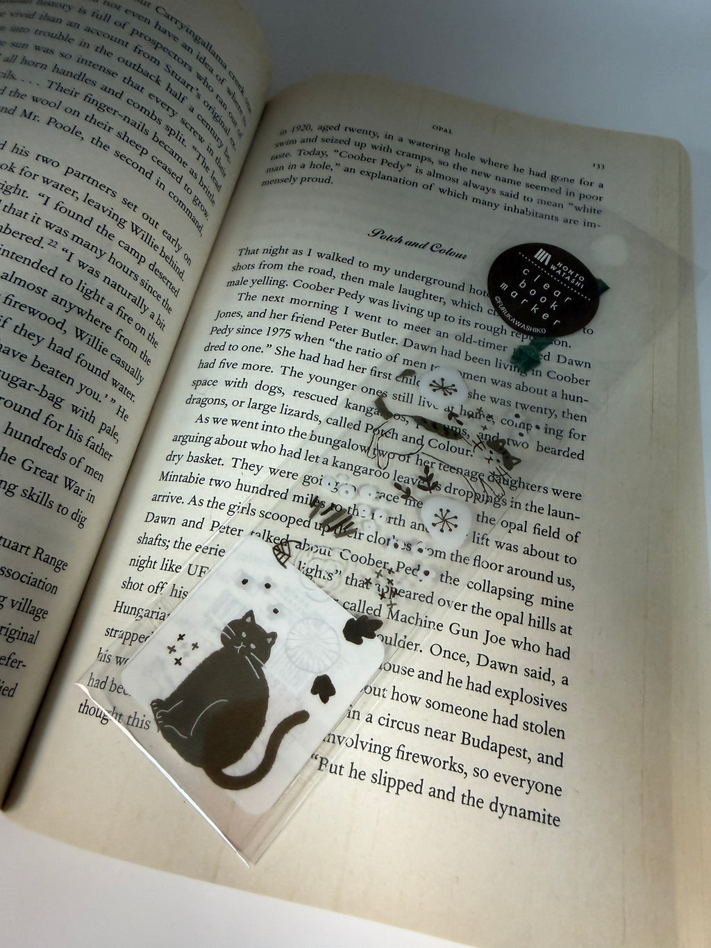 HONTOWATASHI Series Clear Book Mark 透明書籤 - Cat (4 Designs)