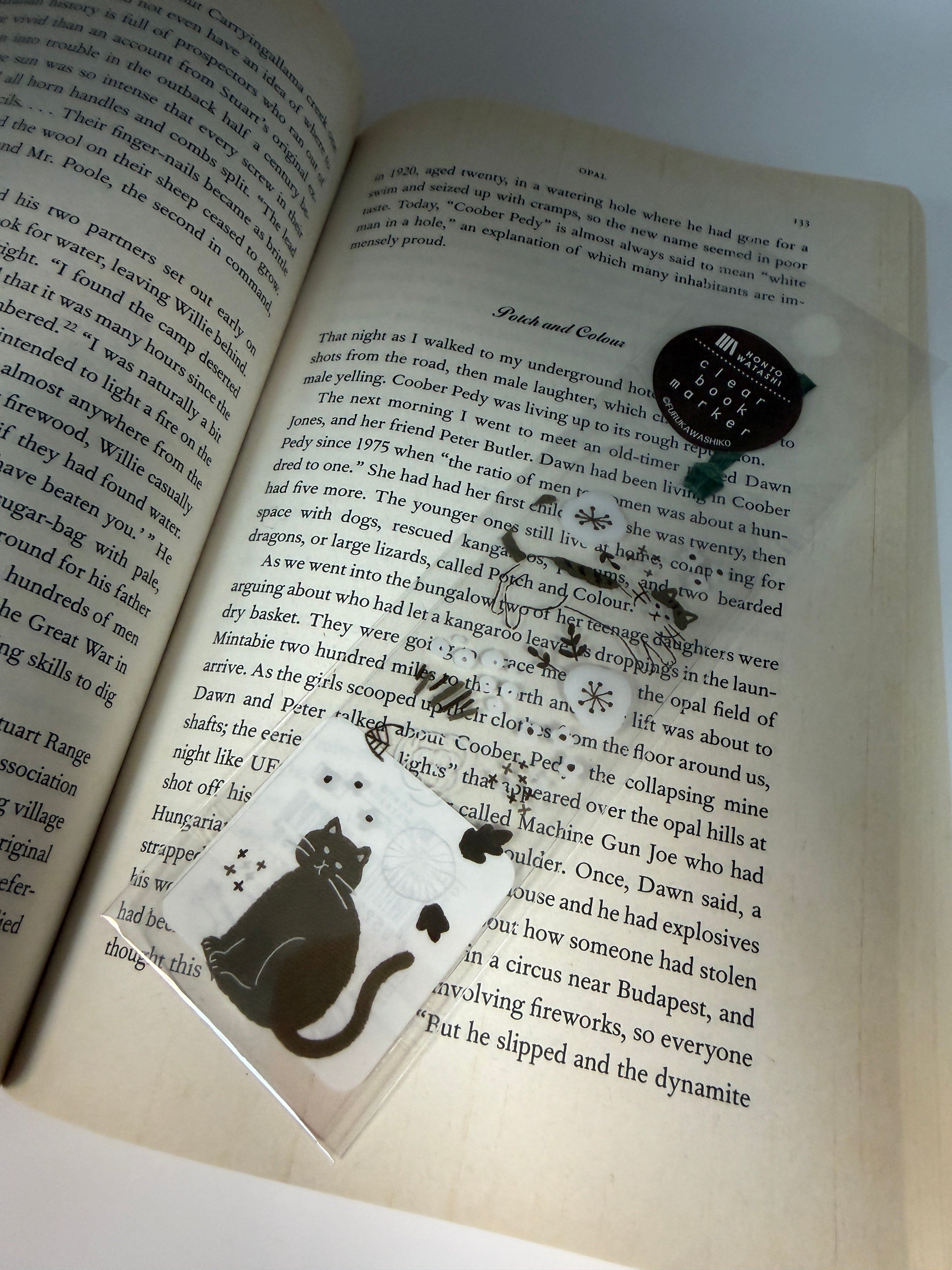 HONTOWATASHI Series Clear Book Mark 透明書籤 - Cat (4 Designs)
