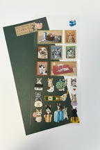 Pottering Cat Stamp Style Stickers - 4 designs