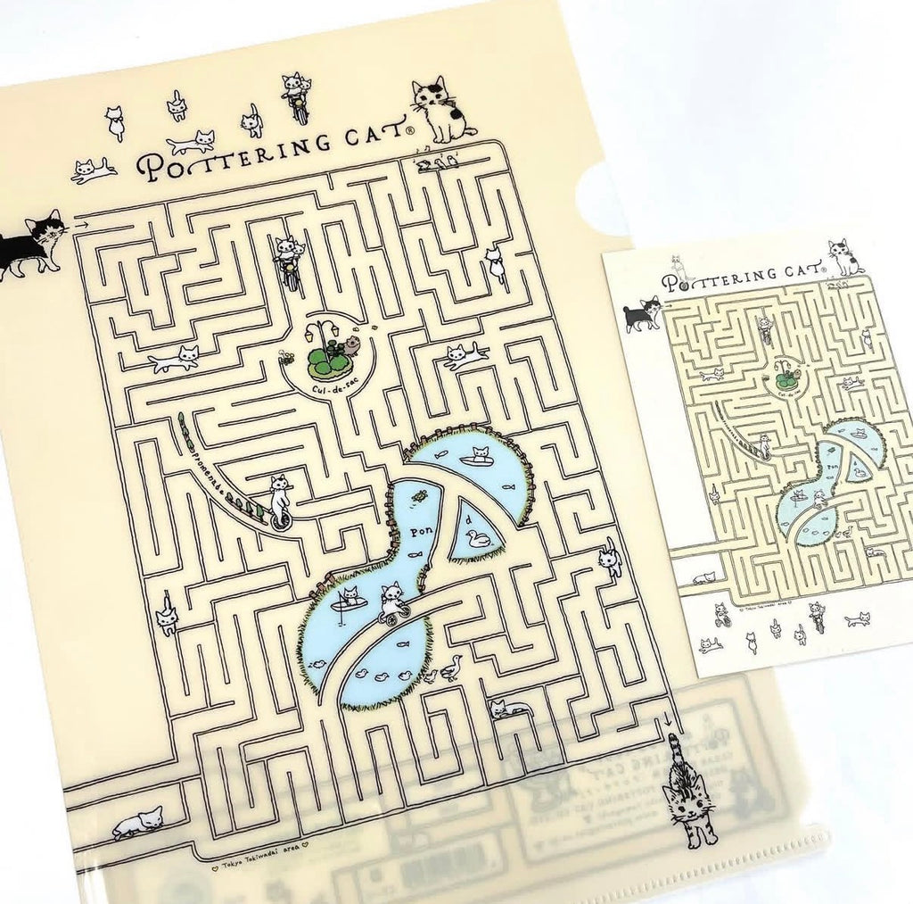 Pottering Cat Maze Series - Postcard / A4 Plastic folder 迷宮系列 - 明信片及A4文件夾