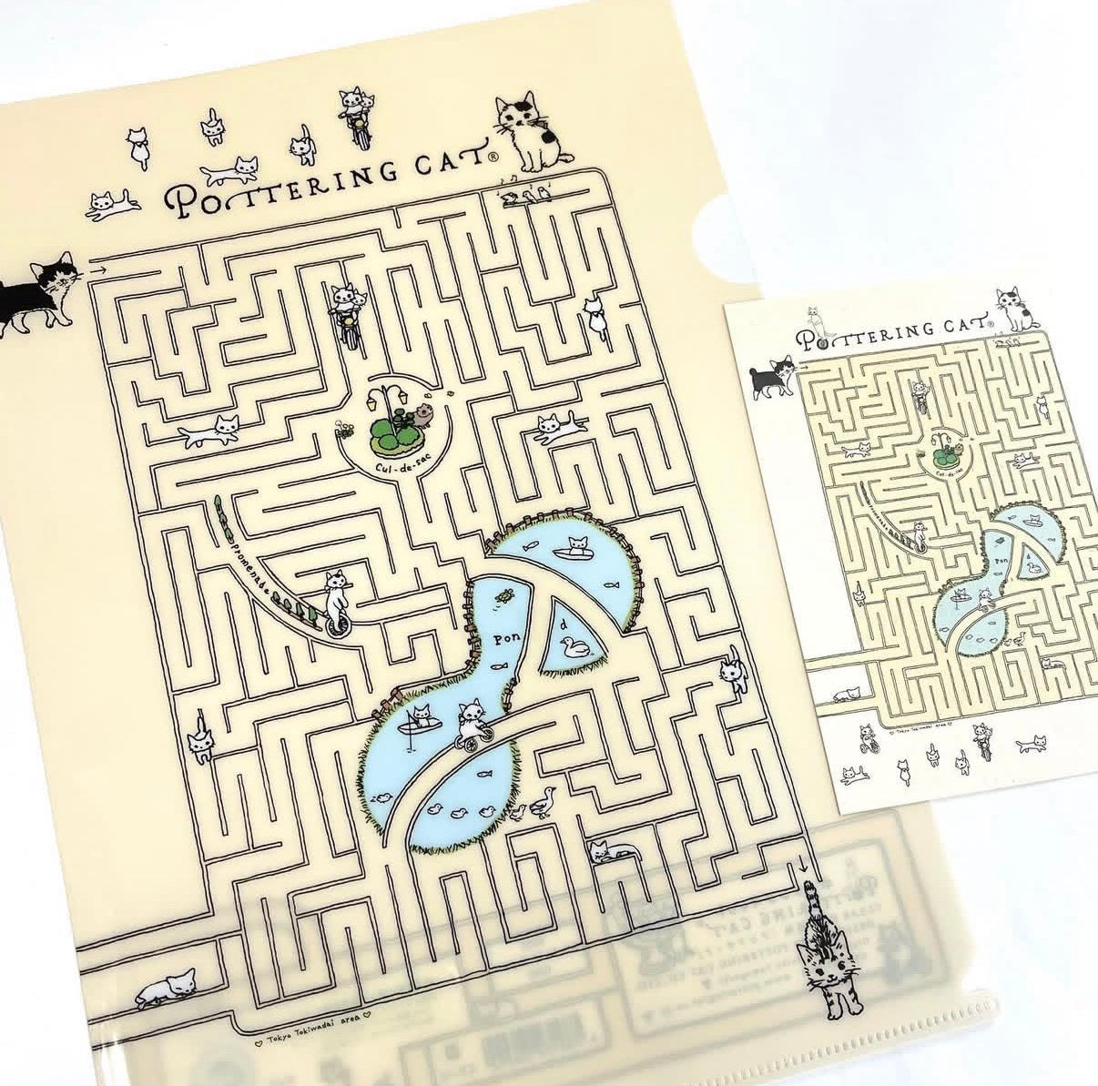 Pottering Cat Maze Series - Postcard / A4 Plastic folder 迷宮系列 - 明信片及A4文件夾