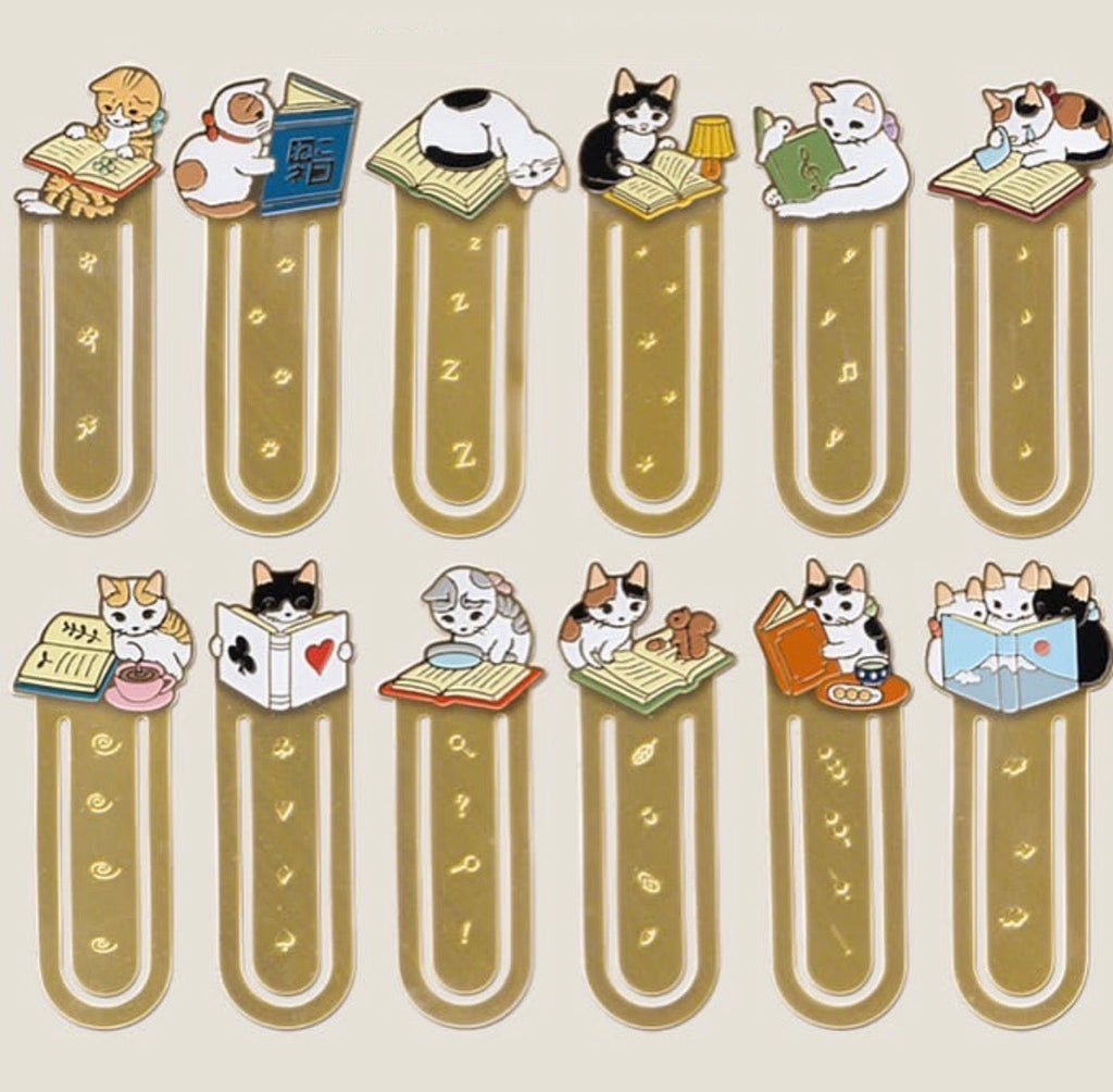 Pottering Cat Bookmarks - 12 Designs