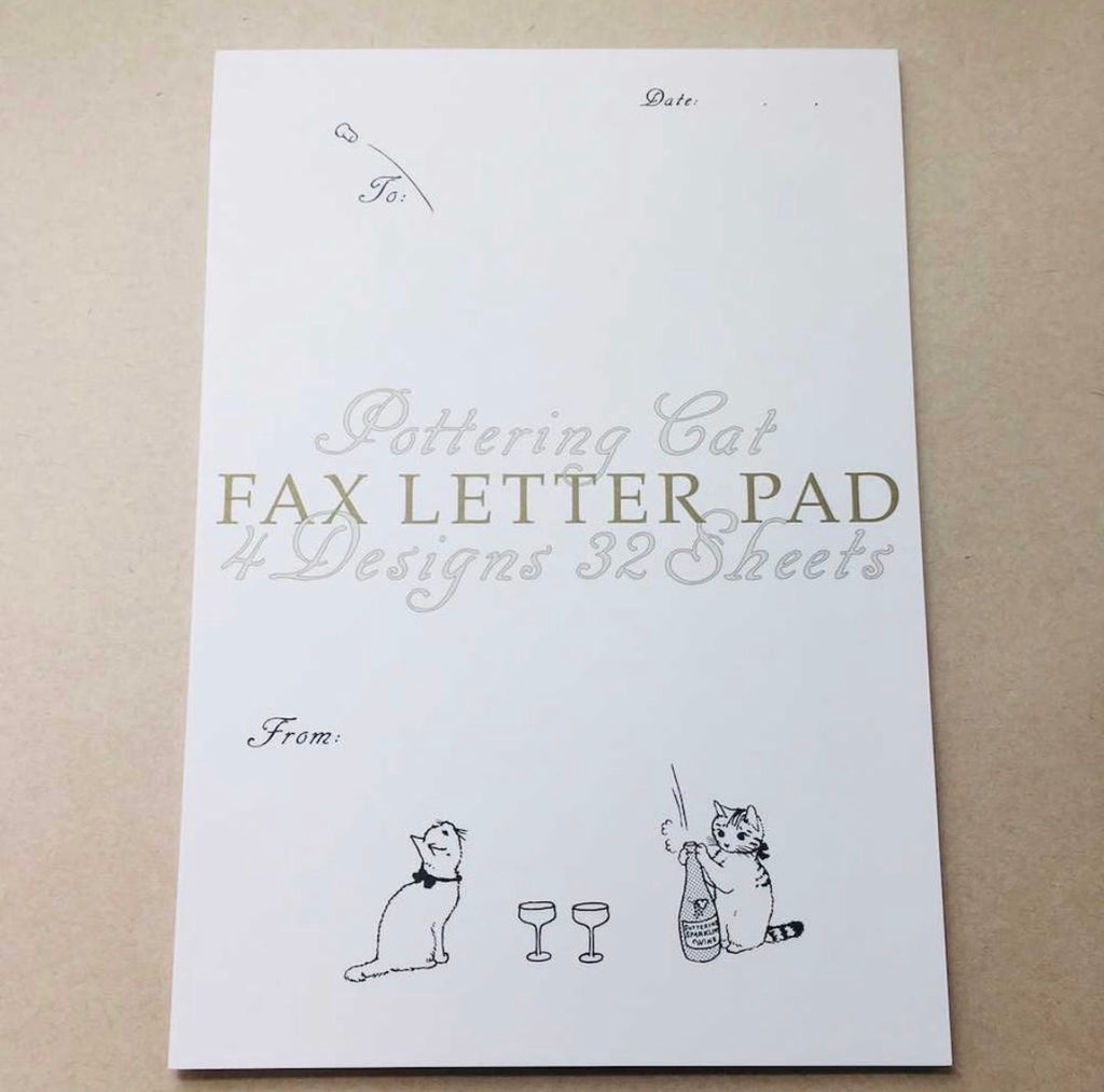 Pottering Cat Fax Letter Pad