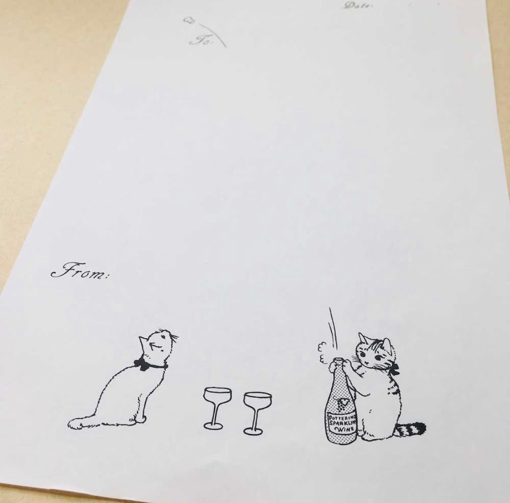 Pottering Cat Fax Letter Pad