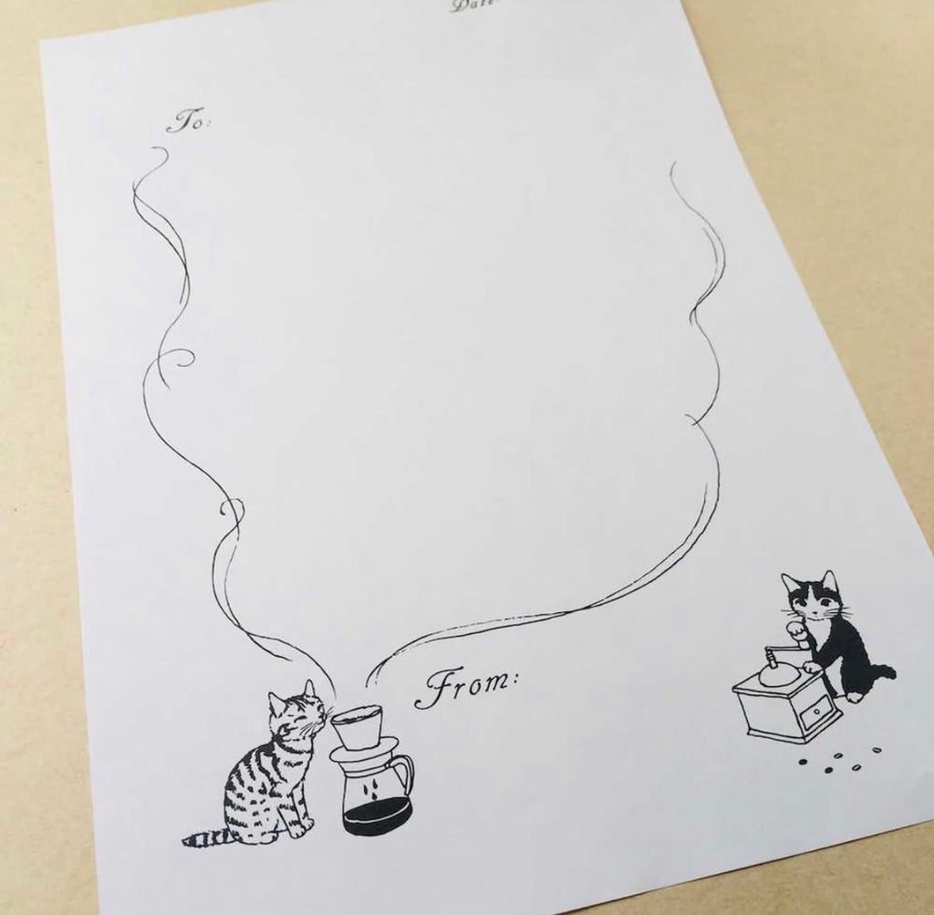 Pottering Cat Fax Letter Pad