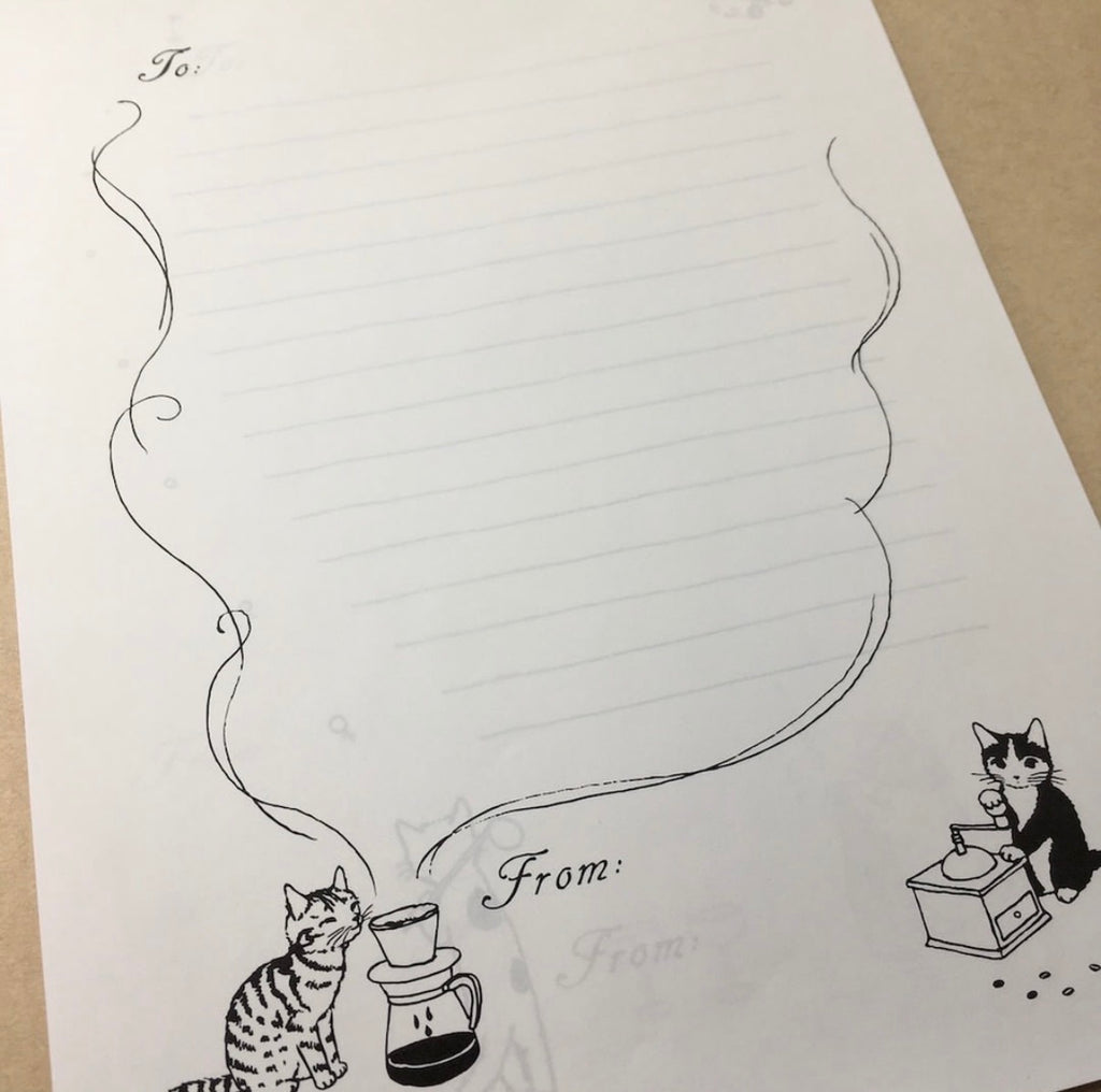 Pottering Cat Fax Letter Pad