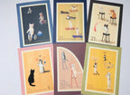 Pottering Cat "Stamp Series" Postcard - 6 designs