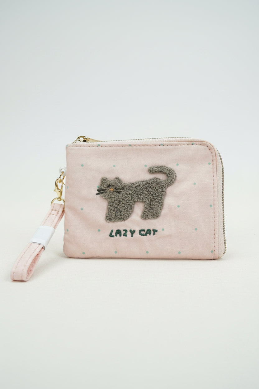 Q-LiA piccolot Pass Holder + Coin Case - Cat