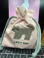 Q-LiA piccolot Little Drawstring Pouch + Coin Case - Cat
