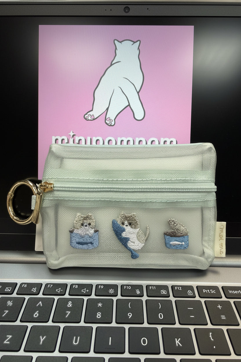 Q-LiA moi me Coin Pouch (with tissue compartment) - Cat