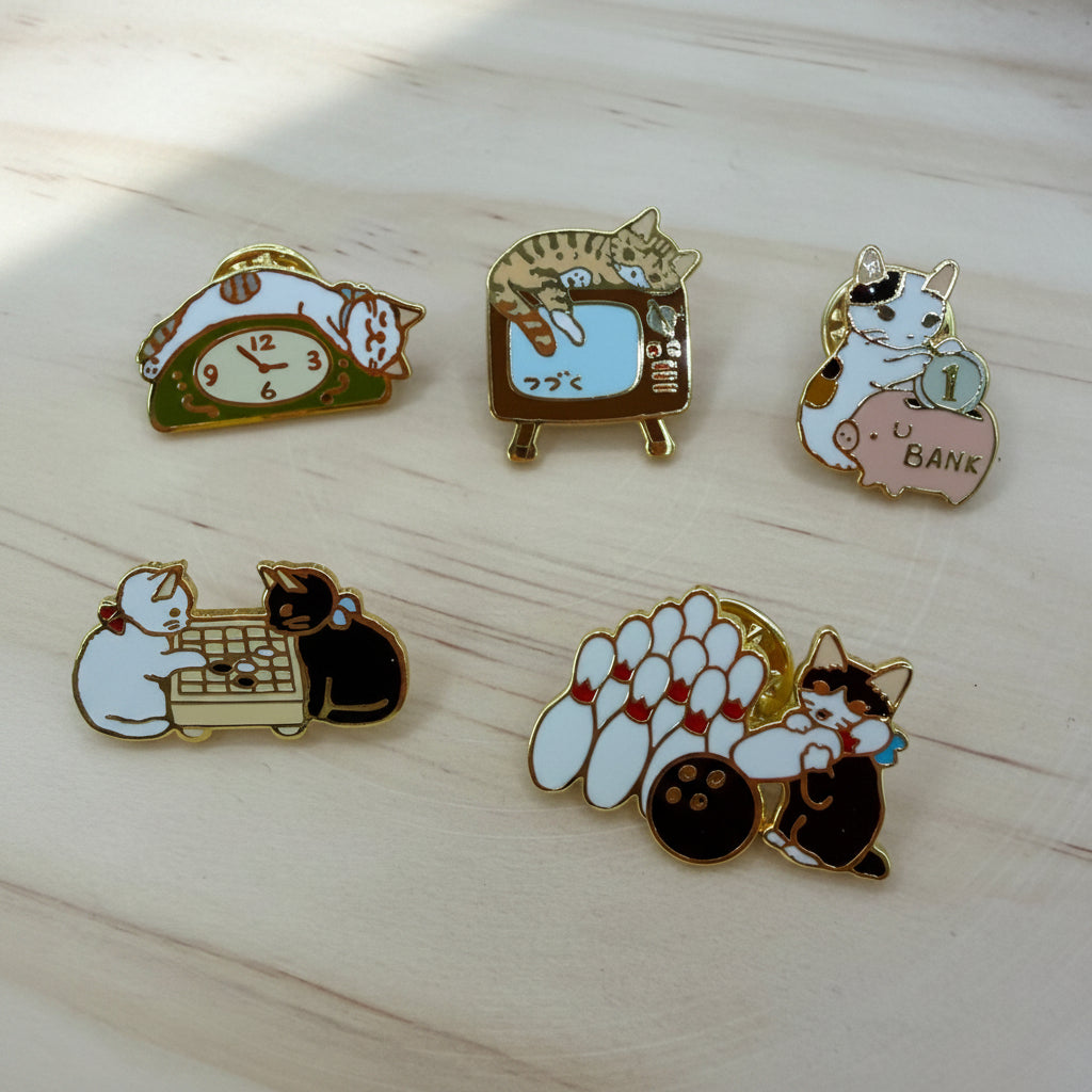 Pottering Cat Pins - Batch 6 of 13