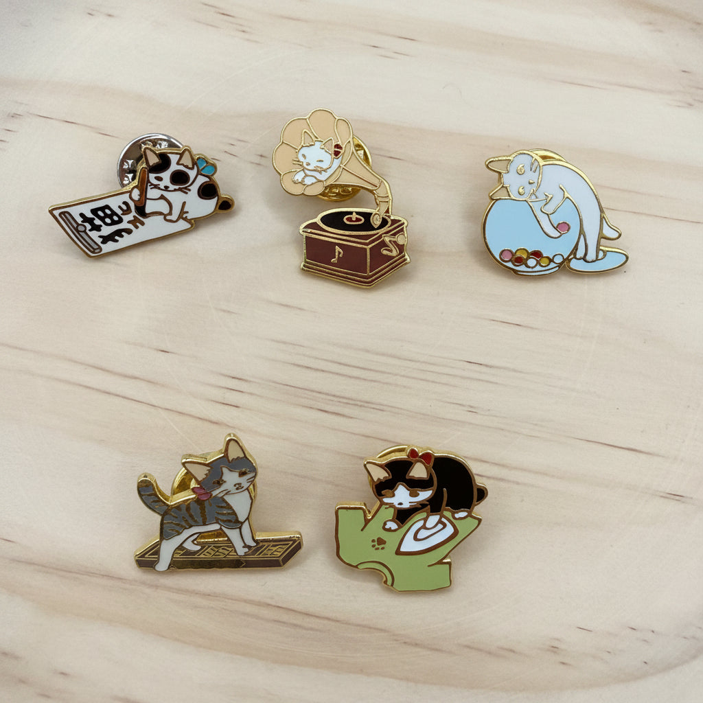 Pottering Cat Pins - Batch 7 of 13