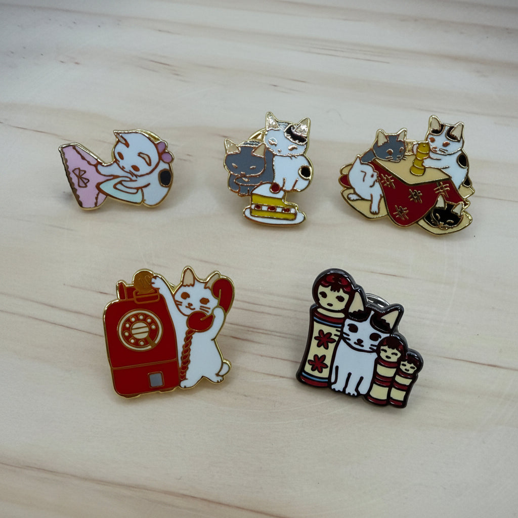 Pottering Cat Pins - Batch 8 of 13