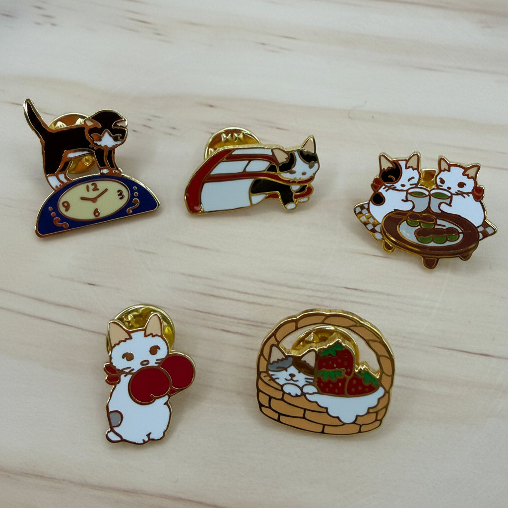 Pottering Cat Pins - Batch 10 of 13