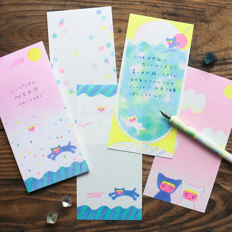 Itoi Yuki Ippitsusen Notepaper 一筆箋 - Neko