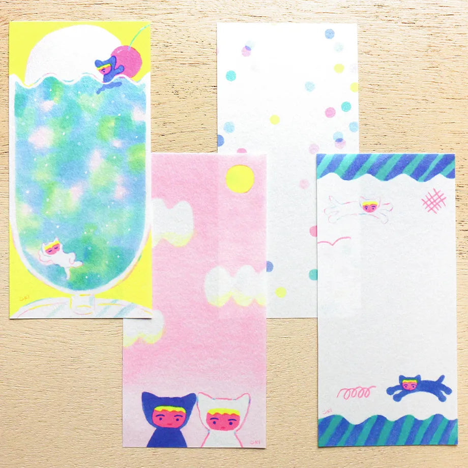 Itoi Yuki Ippitsusen Notepaper 一筆箋 - Neko