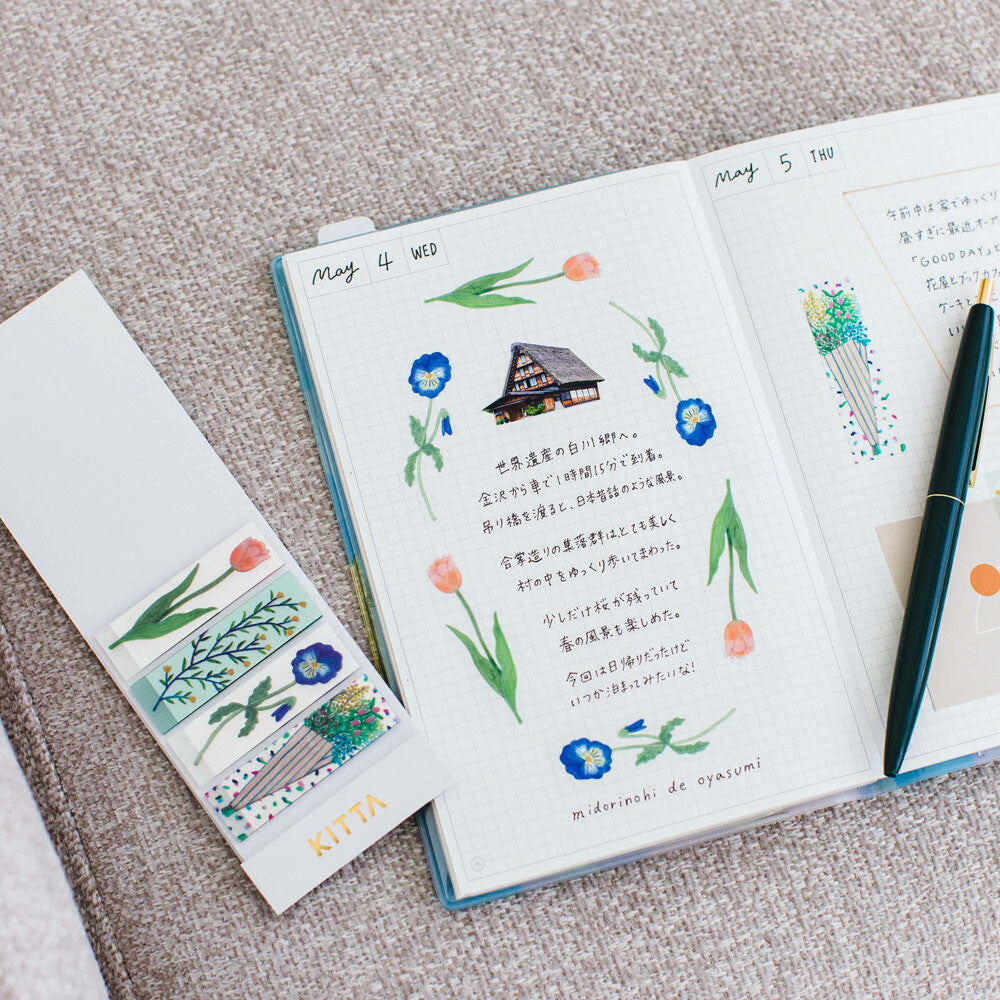 KITTA Washi Tape - Flower (Clear)