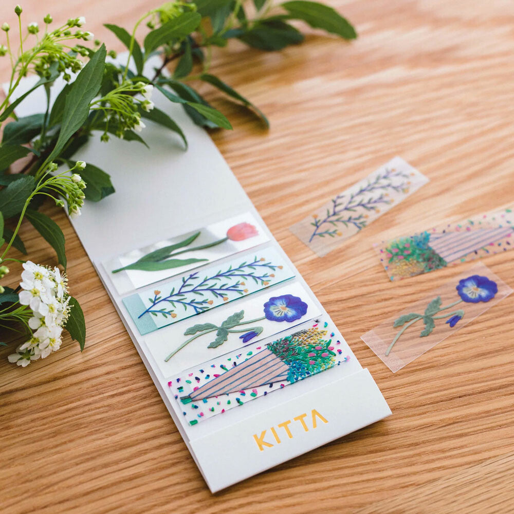 KITTA Washi Tape - Flower (Clear)