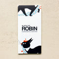 Kuroneko Design Ippitsusen Notepaper 一筆箋  - Black Cat Robin