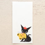 Kuroneko Design Ippitsusen Notepaper 一筆箋  - Black Cat Robin