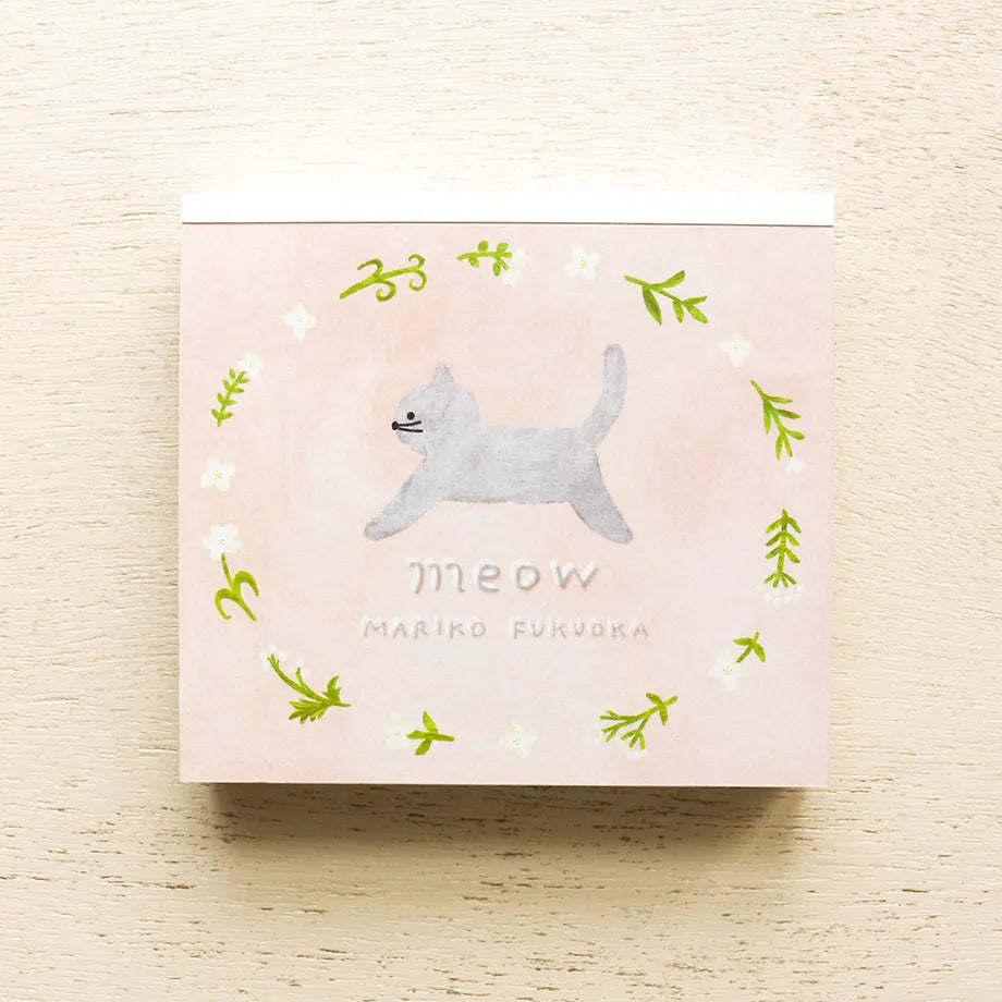 Mariko Fukuoka 福岡麻利子 Memo Pad - Meow