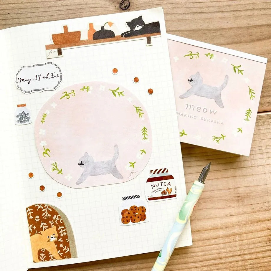 Mariko Fukuoka 福岡麻利子 Memo Pad - Meow
