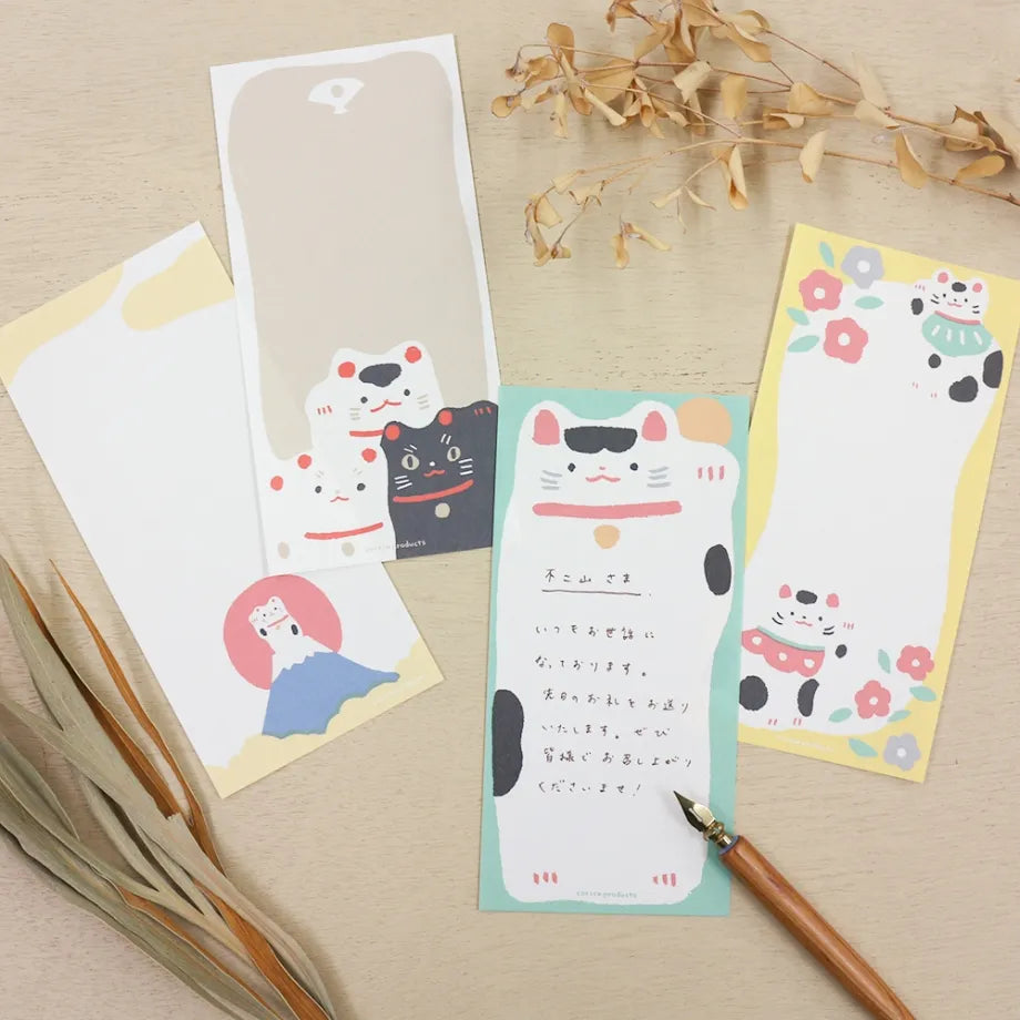 Masao Takahata 高旗将雄 Ippitsusen Notepaper 一筆箋 - Maneki Neko