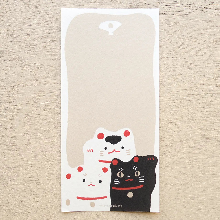 Masao Takahata 高旗将雄 Ippitsusen Notepaper 一筆箋 - Maneki Neko